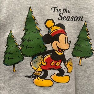 Gray Mickey Mouse Holiday Sweatshirt